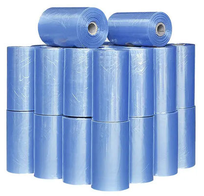qualità  Transparent Blue Polyvinyl Chloride PVC Film 30 Micron PVC Heat Shrink Wrap Roll fabbrica
