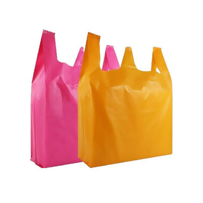qualità  30μm Heavy Duty Plastic Vest Carrier Bags LDPE For Restaurants fabbrica