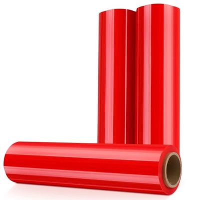 Colore rosso 30 micron LDPE stretch film pallet flexible wrap stretch film