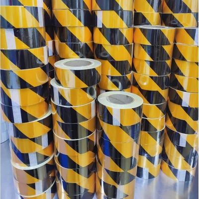 Filtro adesivo di protezione in PE Nero giallo Nastro di avvertimento ISO9001 SGS CE ROHS approvato