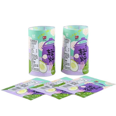 Etichette con manica di scarico PETG stampate per contenitori alimentari