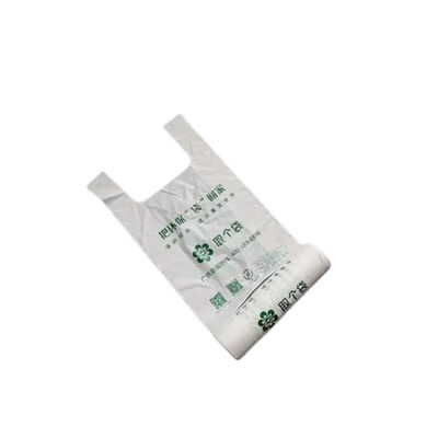 PBAT PLA Amido di mais Biodegradabile Sacchetti per la spesa taglia personalizzata Bianco Verde Colore