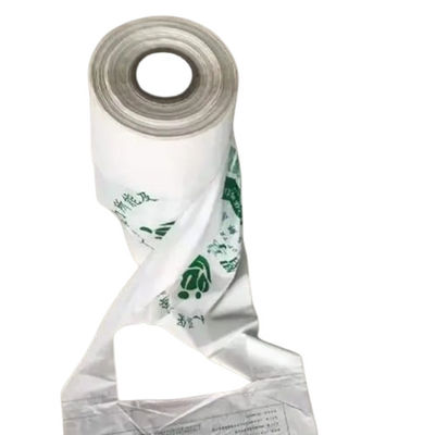 PBAT PLA Amido di mais Biodegradabile Sacchetti per la spesa taglia personalizzata Bianco Verde Colore