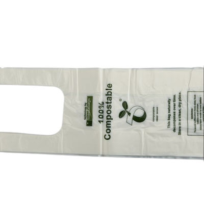 PBAT PLA Amido di mais Biodegradabile Sacchetti per la spesa taglia personalizzata Bianco Verde Colore