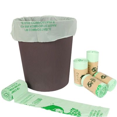 Biodegradabile PLA contenitore del cestino su rotolo stampabile colore verde
