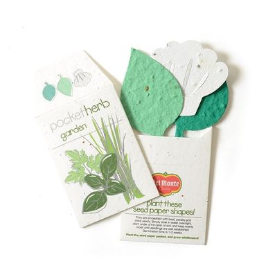 0.8mm carta bianca sementi incastonate 100 fogli Eco-friendly