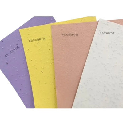 Carta incorporata di semi di fiori biodegradabile Carta riciclata di semi di fiori selvatici da piantagione