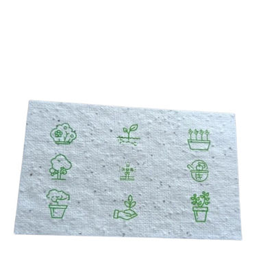Carta incorporata di semi di fiori biodegradabile Carta riciclata di semi di fiori selvatici da piantagione
