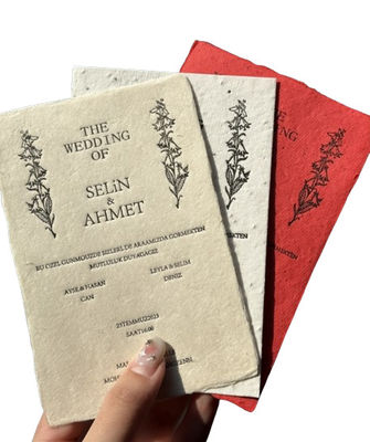 Carta di sementi A4 A5 per biglietti di nozze